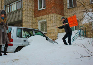 Лопата автомобильная для уборки снега