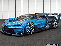 2016 Bugatti Vision Gran Turismo Concept = 400 км/ч. 1672 л.с. 2.1 сек.