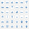 Транспорт набор иконок | Векторный клипарт
