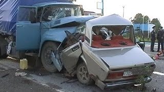 #12 Очень страшные Аварии ЗИМА Январь 2016 - ДТП Car Crash Compilation winter HD