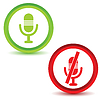 Микрофон набор иконок | Векторный клипарт