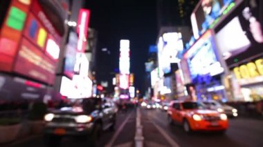 Нью-Йорк Таймс-сквер Манхэттена фон — стоковое видео
