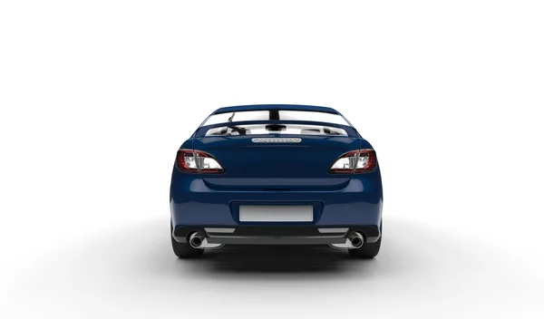 Темно-синий автомобиль - вид сзади — стоковое фото