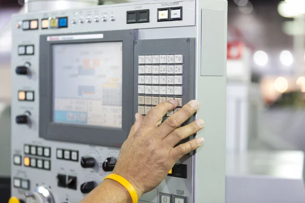 CNC машины панель управления — стоковое фото