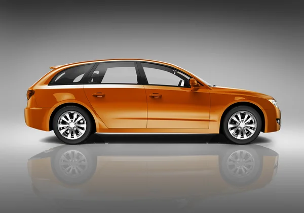 Современный автомобиль Оранжевый — стоковое фото