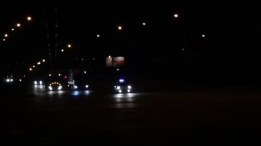 Мигалки полицейский автомобиль — стоковое видео