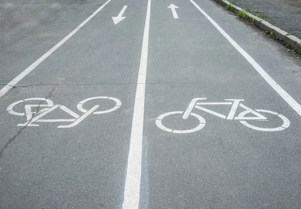 Велосипед Лейн знаки — стоковое фото