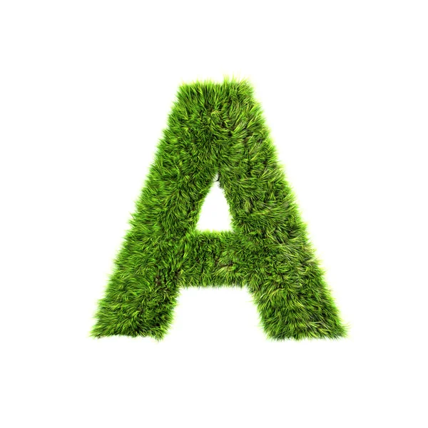 Трава письмо - A - верхний регистр — стоковое фото