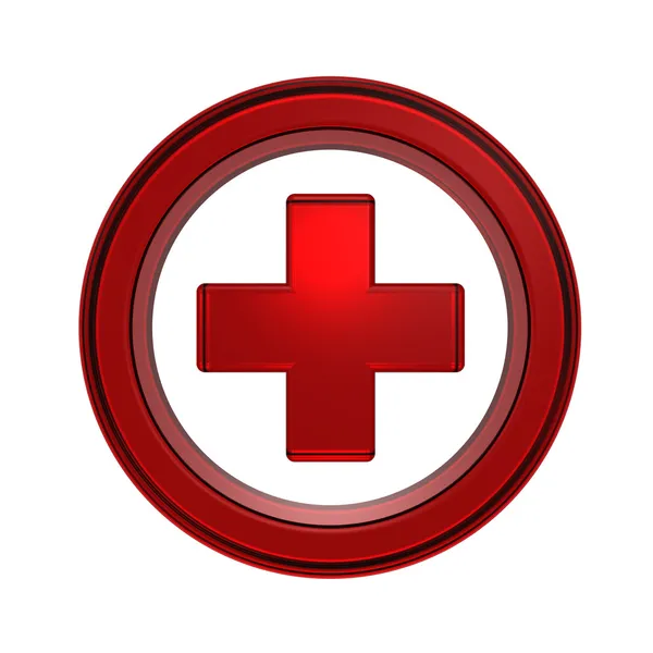 Красный Крест в круге — стоковое фото