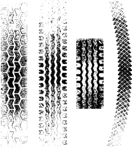 Гранжевые следы шины — стоковый вектор